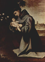 Heiliger Antonius von Padua - Gemälde von Franzisco de Zurbaran